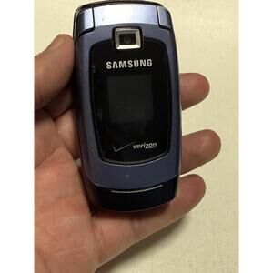 Samsung U340 Snap Verizon Blue Black Flip Cell Phone speakerphone Untested